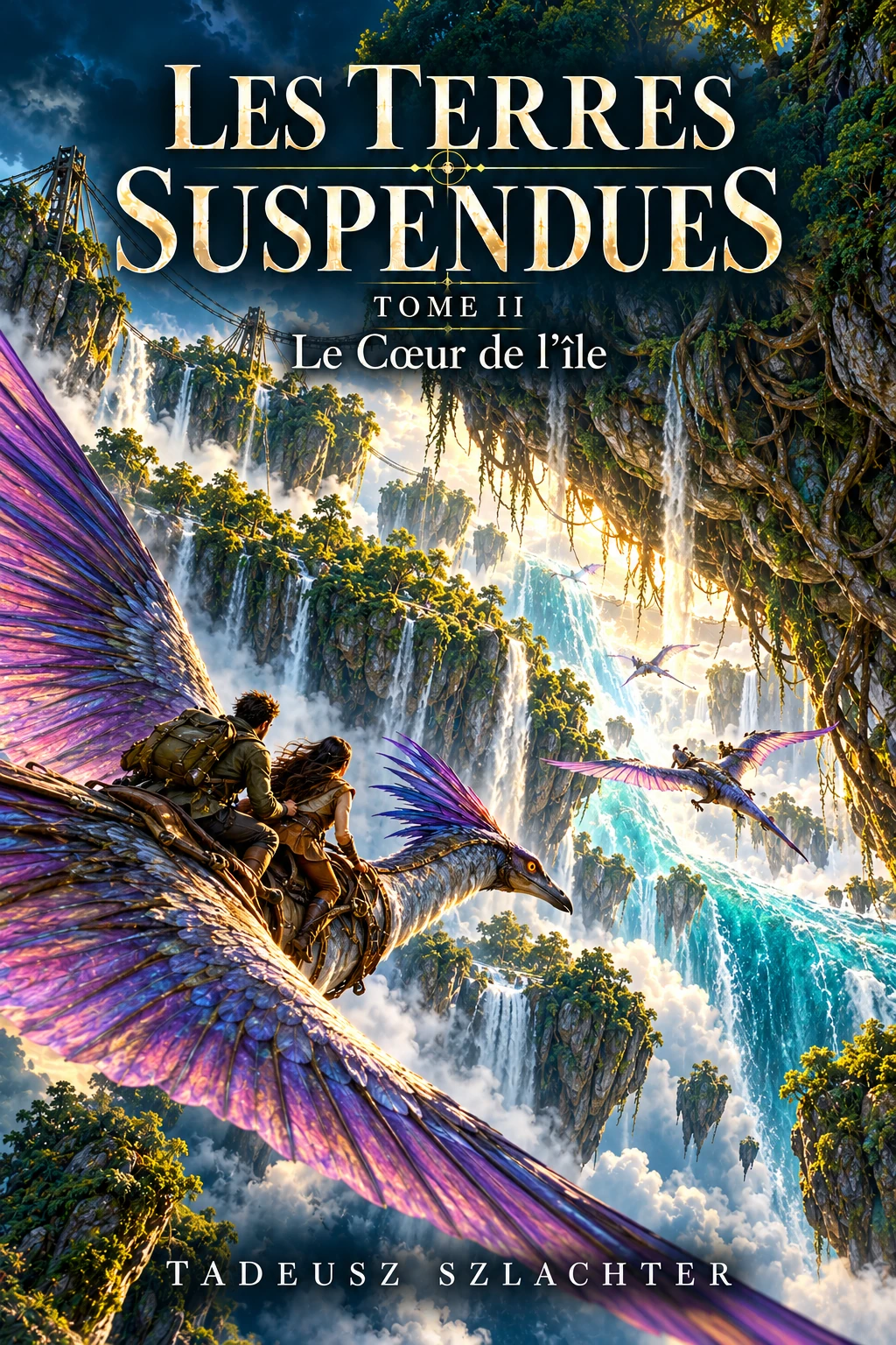 Couverture de Les Terres Suspendues, tome II, Le Cœur de l’île